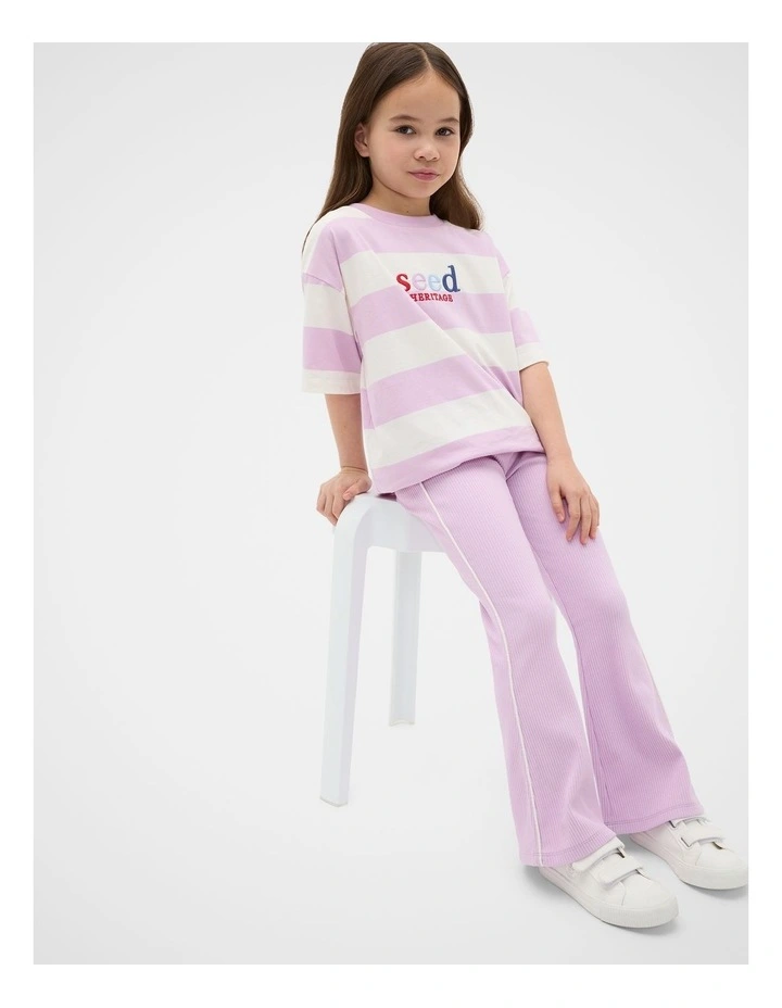 Stripe Logo Tee in Orchid image 3