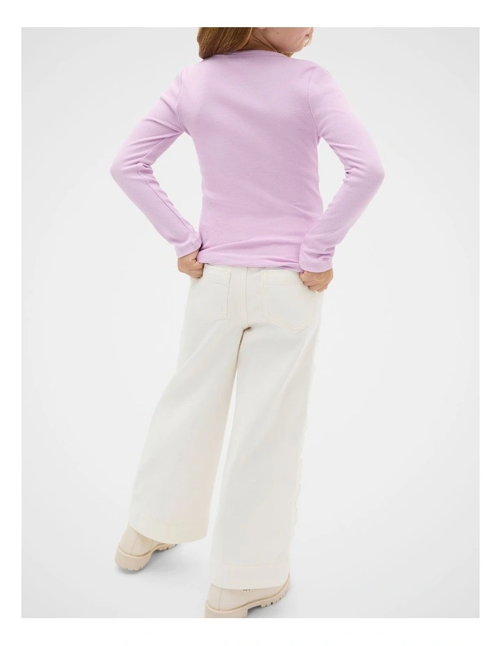 Core Logo Rib Tee in Orchid image 2