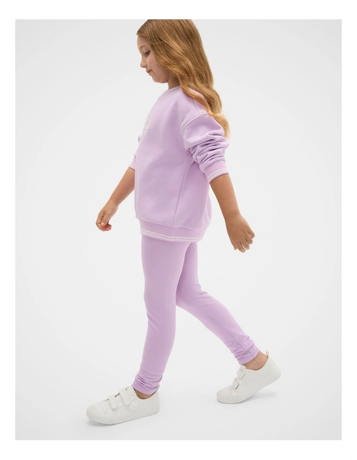 Core Terry Legging in Orchid image 3