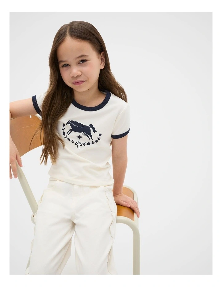Horse Tee in Classic Cream image 1