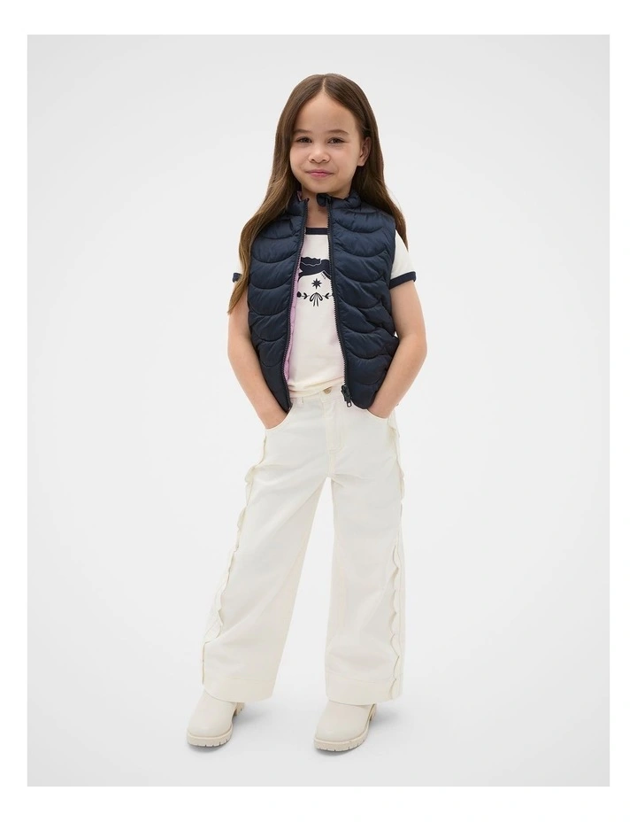 Scallop Vest in New Navy image 3