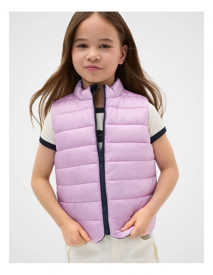 Scallop Vest in New Navy image 4