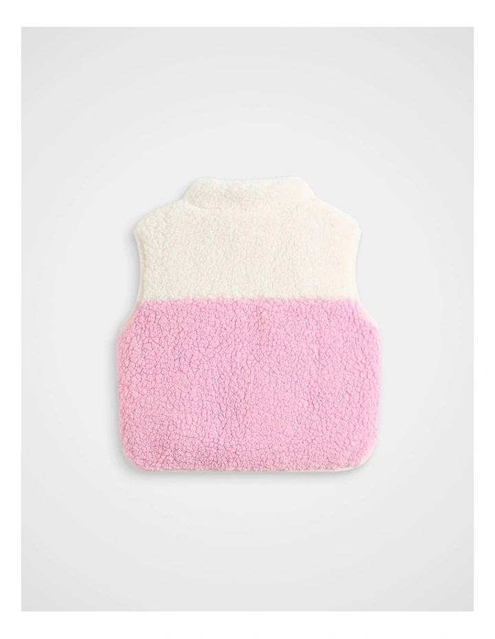 Reversible Logo Vest in Candy Pink image 2