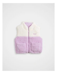 Reversible Logo Vest in Orchid