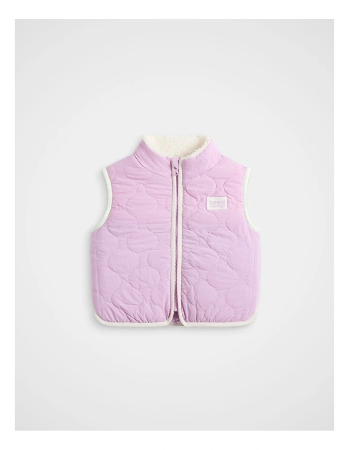 Reversible Logo Vest in Orchid image 3