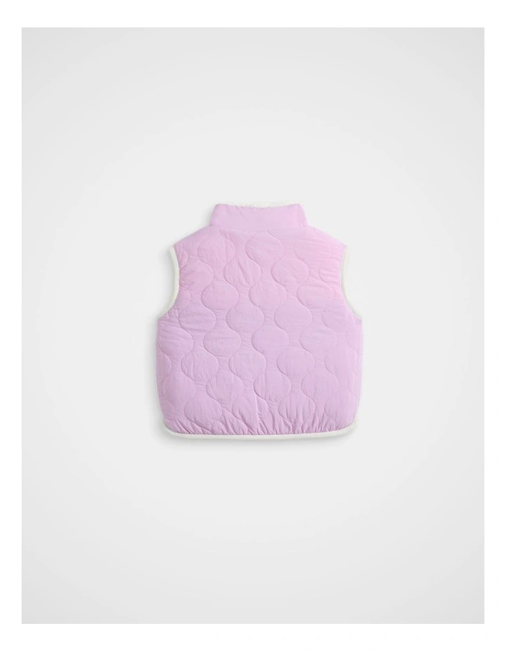 Reversible Logo Vest in Orchid image 4