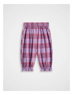 Check Frill Pant in Multi