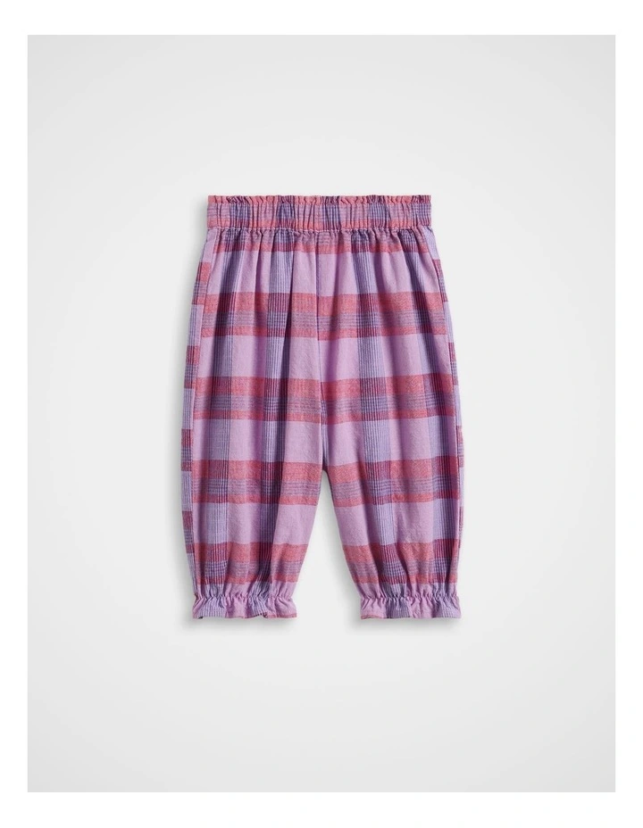 Check Frill Pant in Multi image 1