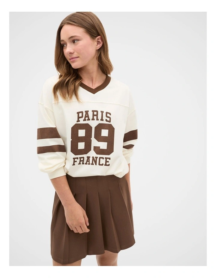 Sporty Tee in Classic Cream image 1