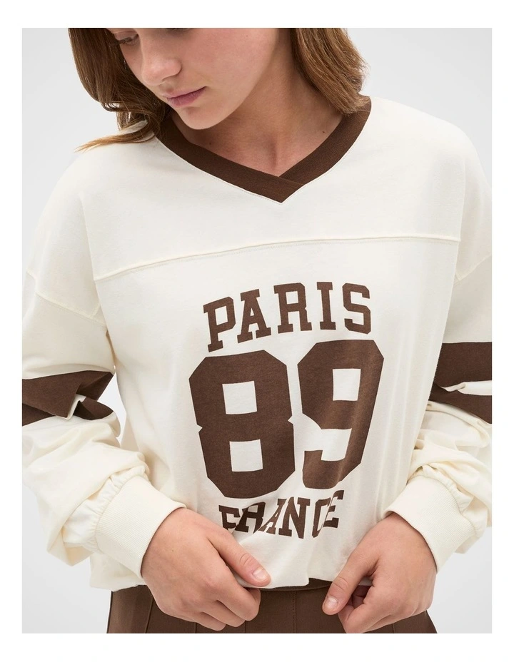 Sporty Tee in Classic Cream image 3