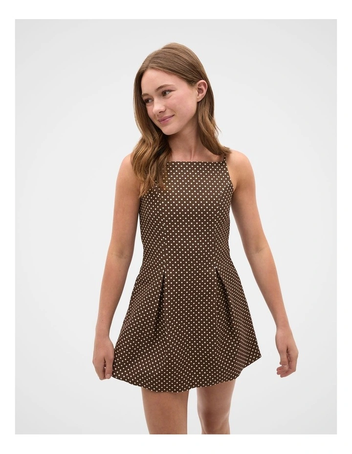 Spot Dress in Chocolate image 1