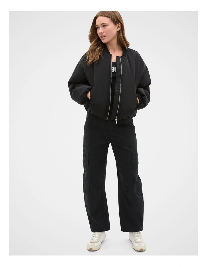 Tapered Cargo Pant in Black image 3