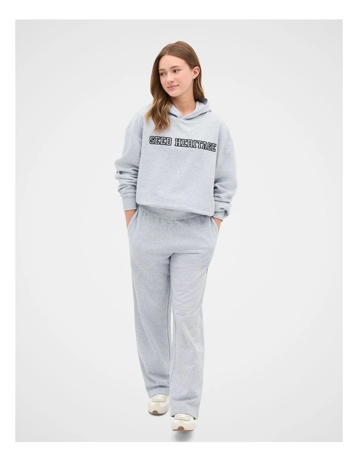 Roll Waist Logo Track Pant in Cloud Grey Marle image 4