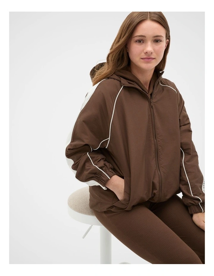 Sporty Spray Jacket in Chocolate image 1