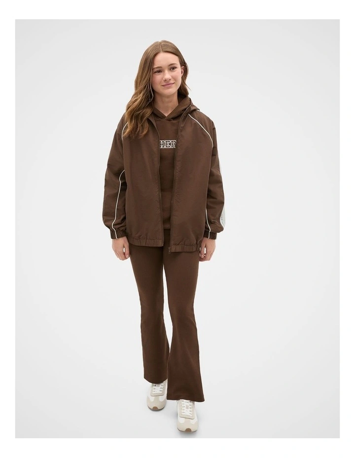Sporty Spray Jacket in Chocolate image 3