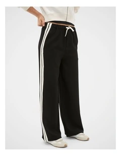 Side Stripe Pant in Black