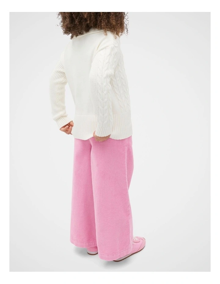 Cable Knit Sweater in Cream image 2