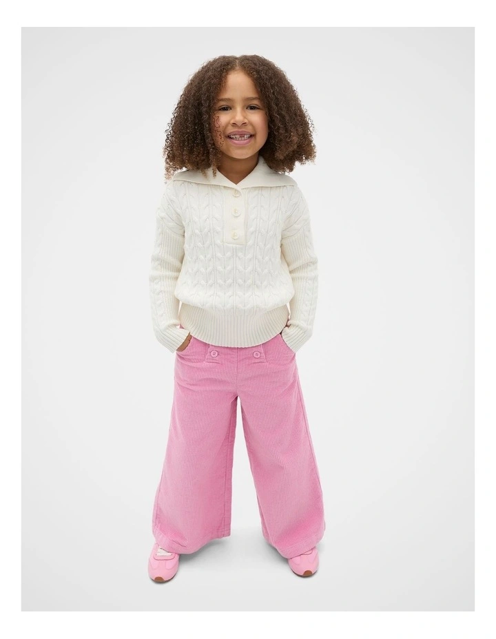 Cable Knit Sweater in Cream image 3