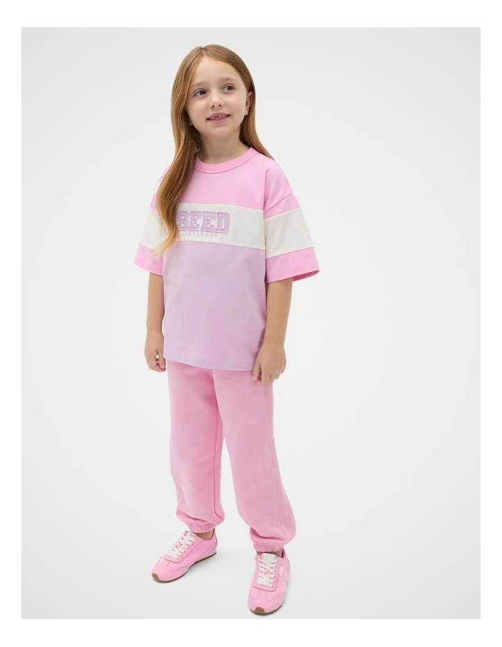 Colourblock Logo Tee in Multi image 1