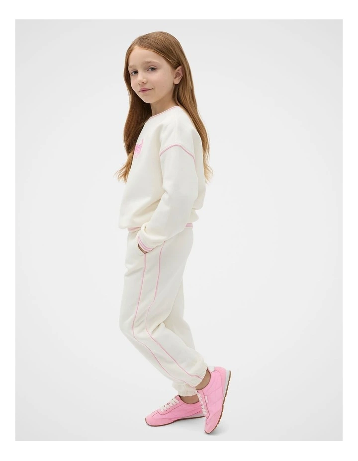 Core Logo Sweat Top in Cream image 3