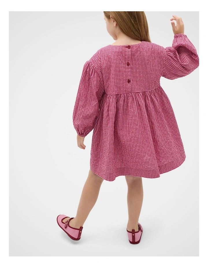 Gingham Dress in Red image 2