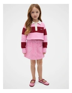 Heart Pocket Skirt in Candy Pink