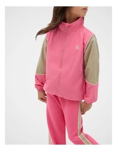 MD Colour Block Spray Jacket in Bubblegum Pink