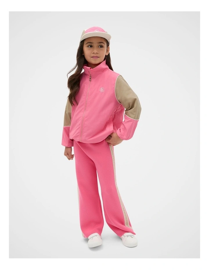MD Colour Block Spray Jacket in Bubblegum Pink image 3