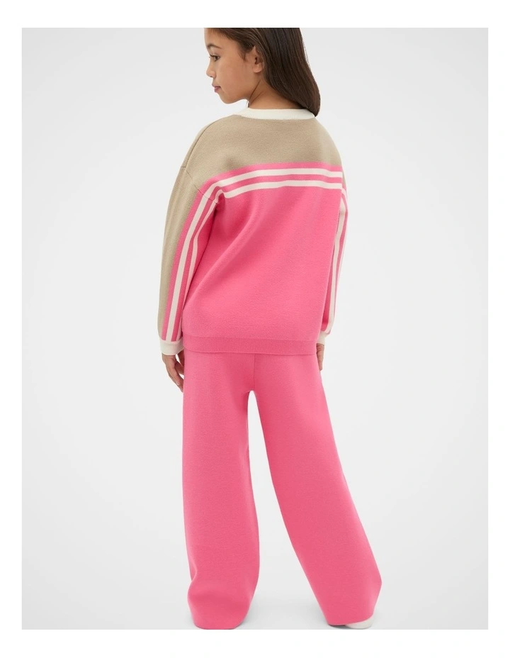 MD Retro Knit Sweater in Bubblegum Pink image 2
