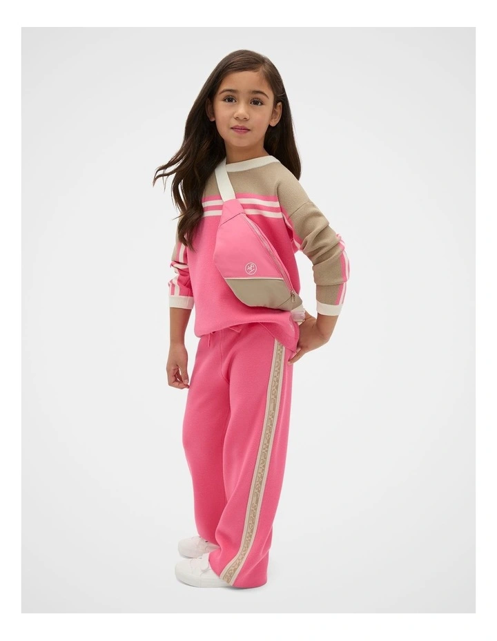 MD Retro Knit Sweater in Bubblegum Pink image 3