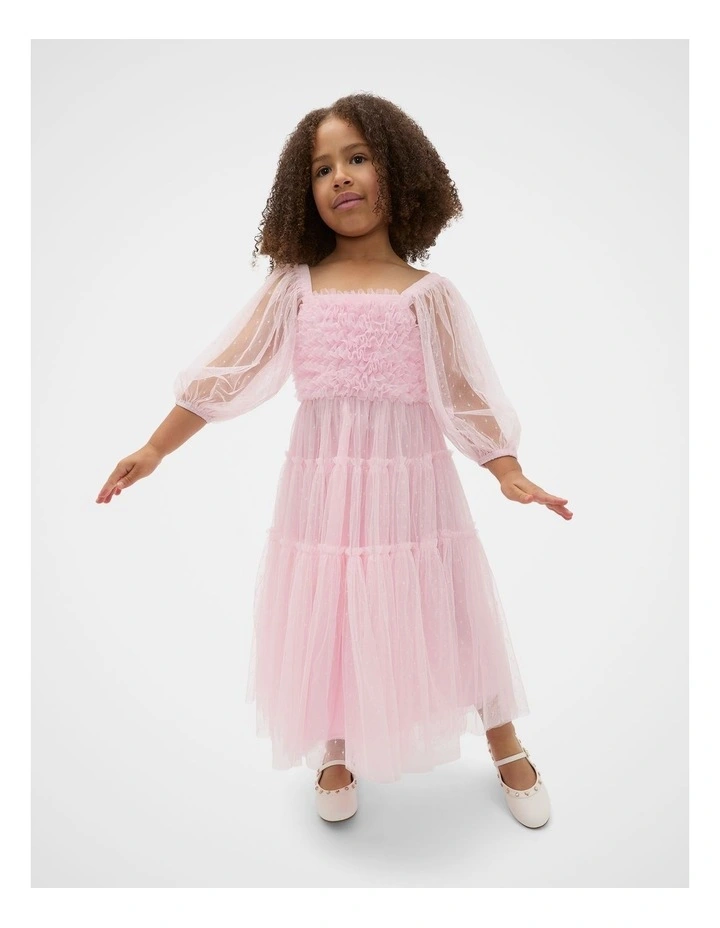 Midi Tulle Dress in Pink Lemonade image 1