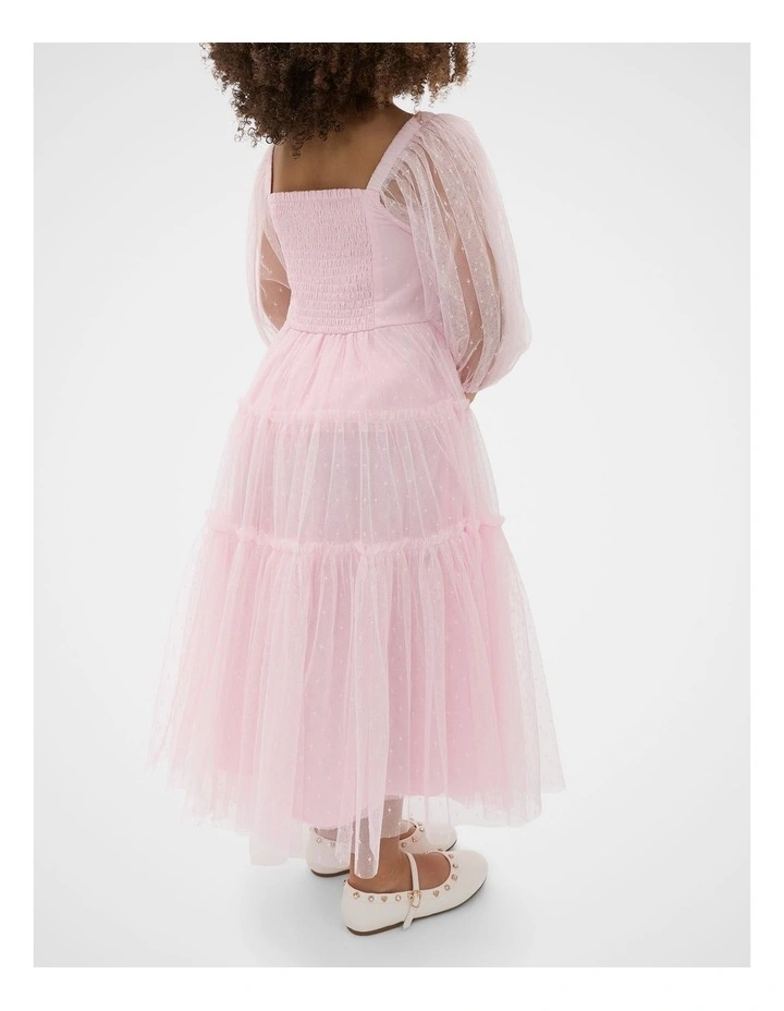 Midi Tulle Dress in Pink Lemonade image 2