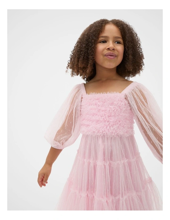 Midi Tulle Dress in Pink Lemonade image 3