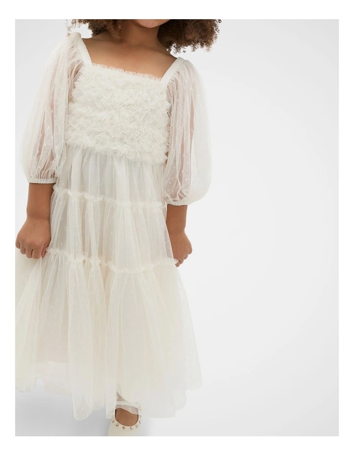 Midi Tulle Dress in Classic Cream image 1