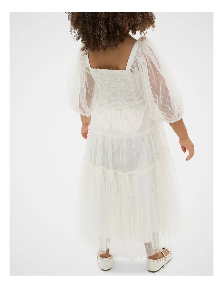 Midi Tulle Dress in Classic Cream image 2
