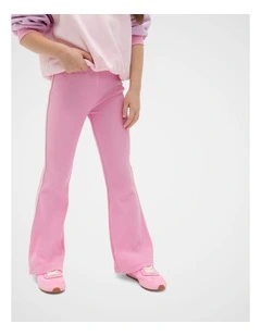 Piped Kick Flare Pant in Pink
