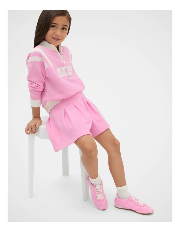 Pleat Skort in Candy Pink image 3