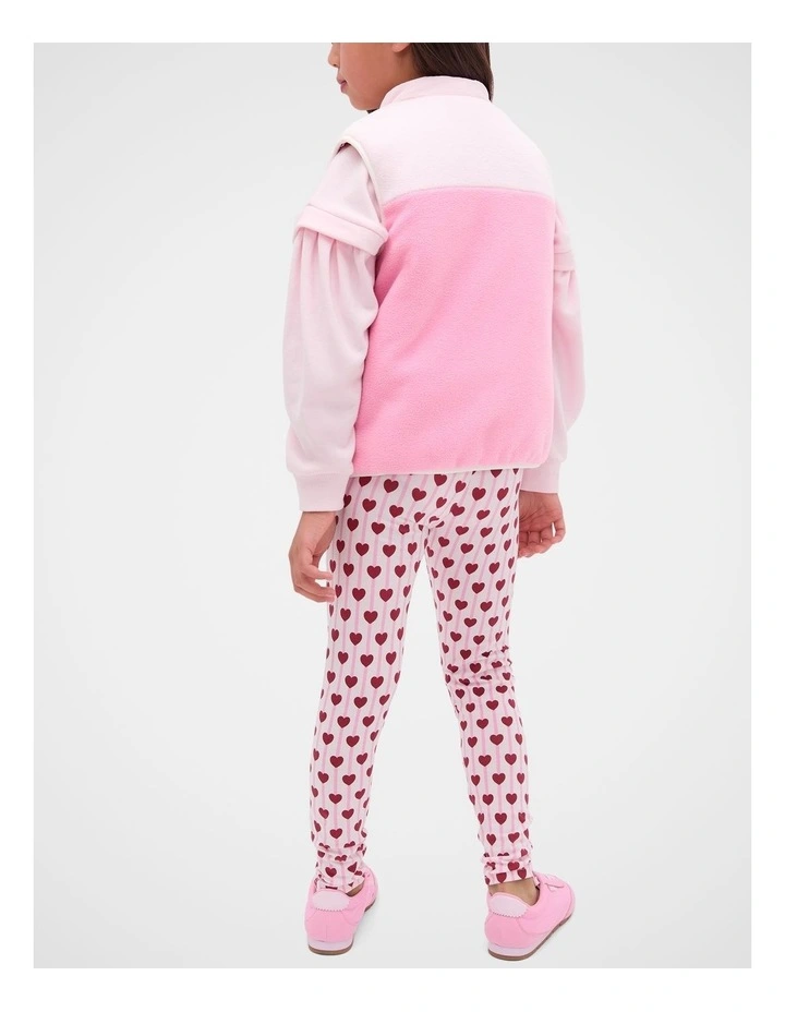 Polar Fleece Reversible Vest in Multi image 2