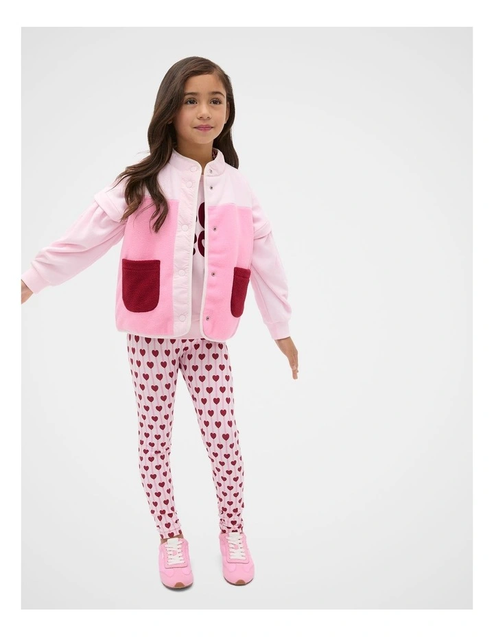 Polar Fleece Reversible Vest in Multi image 3