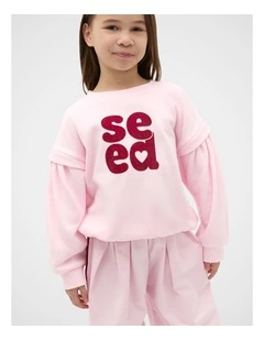 Heart Sweat Top in Pink