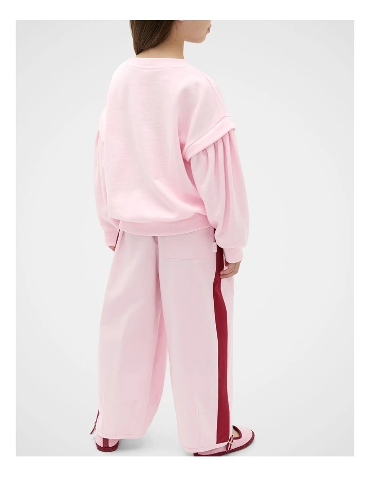 Heart Sweat Top in Pink image 2