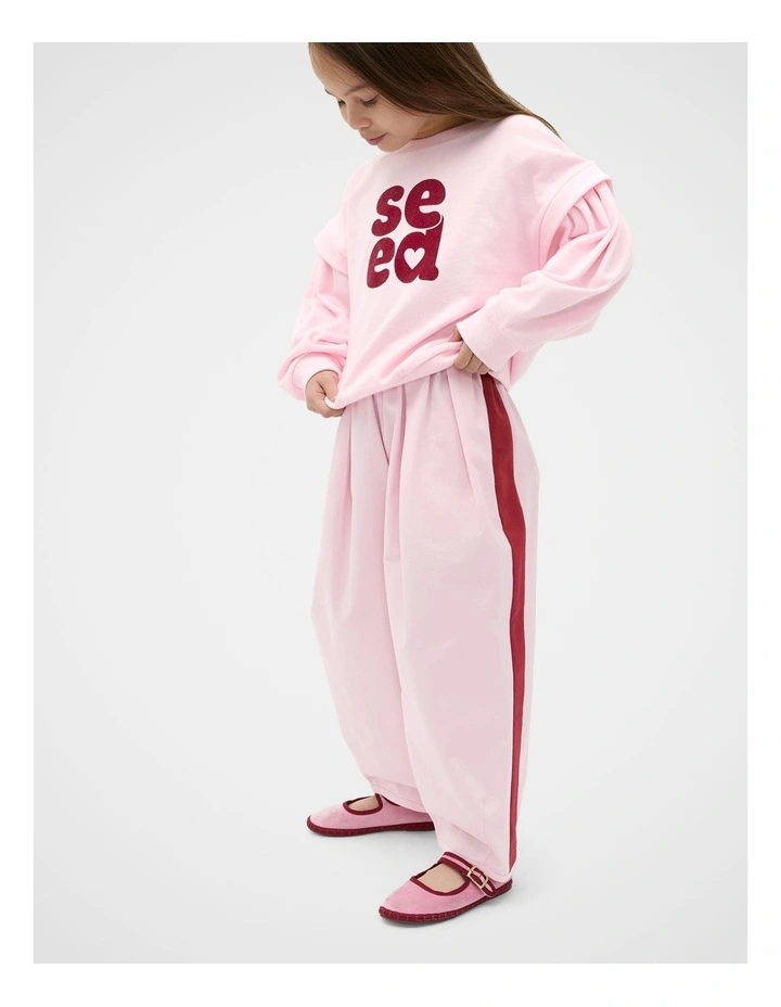 Heart Sweat Top in Pink image 3