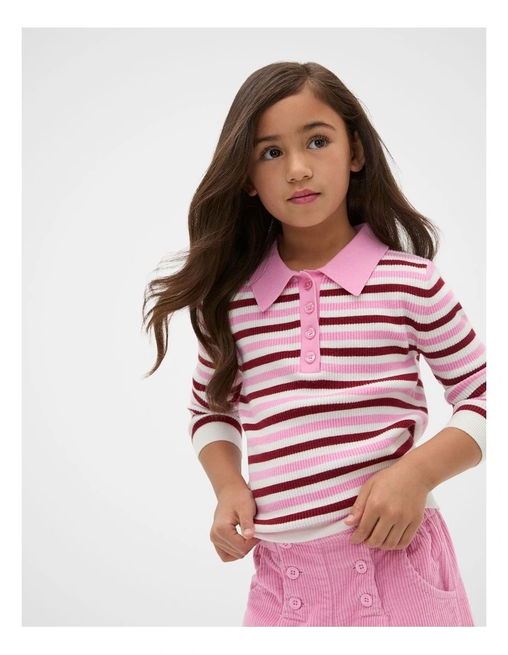 Stripe Knit Sweater in Multi image 1