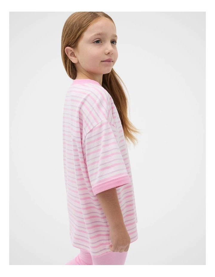 Stripe Logo Tee in Multi image 2