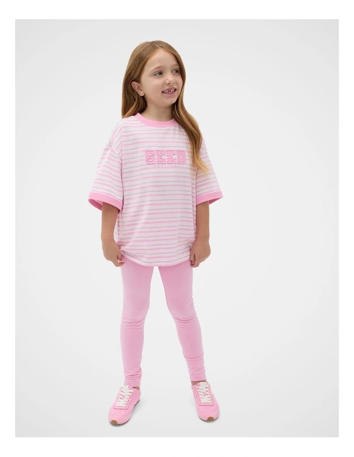 Stripe Logo Tee in Multi image 3