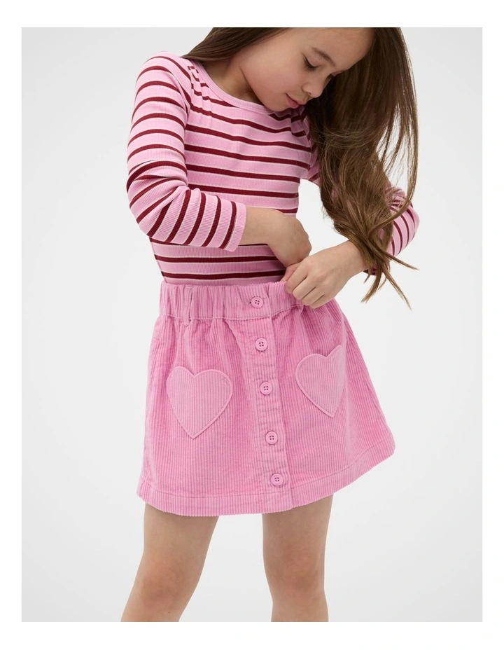 Stripe Rib Tee in Multi image 1