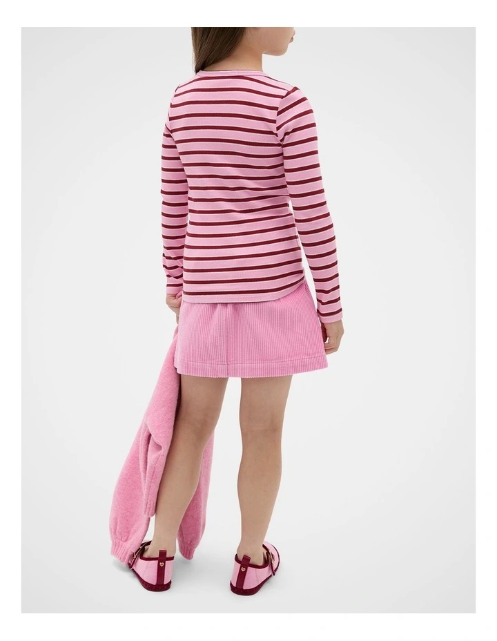 Stripe Rib Tee in Multi image 2