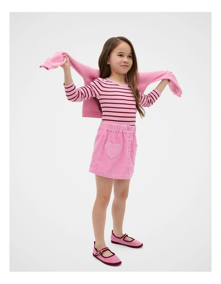 Stripe Rib Tee in Multi image 3