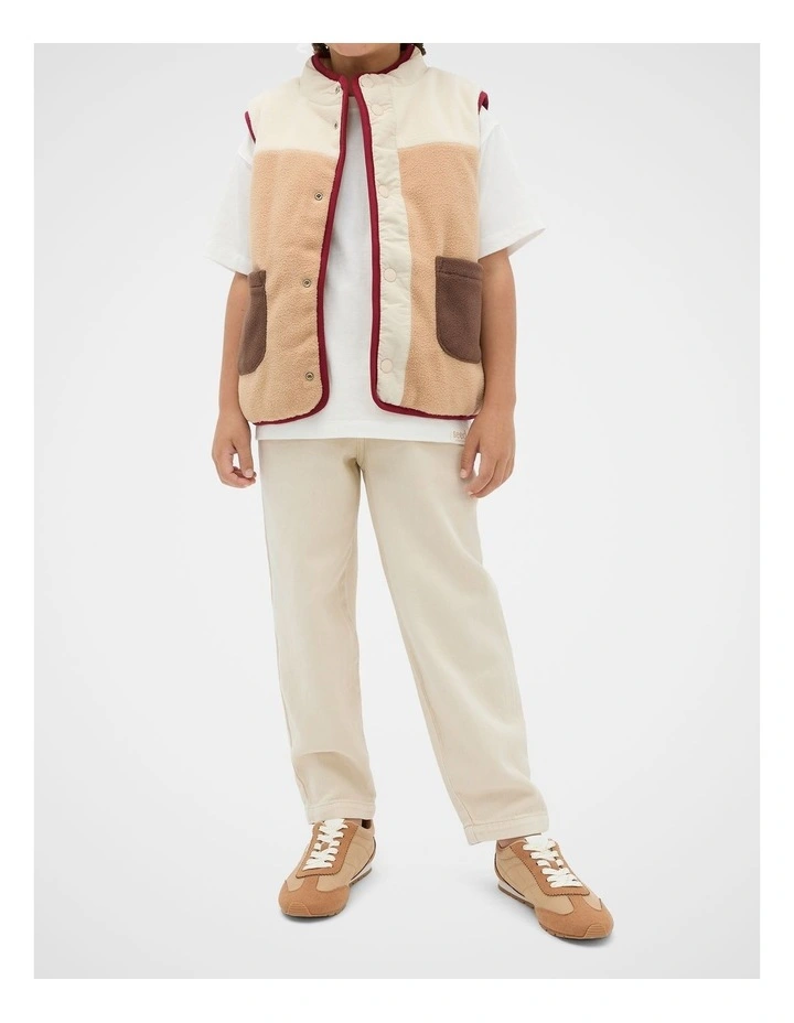 Polar Fleece Reversible Vest in Moonstone image 4