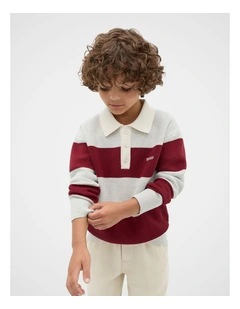 Knit Rugby in Dark Cherry